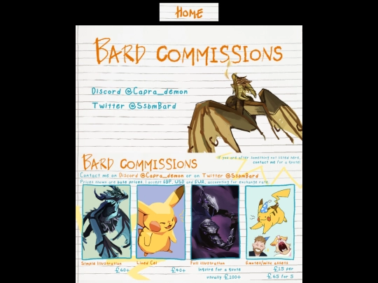 commissions screenshot