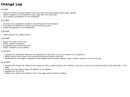 WIP/SITEHISTORY screenshot