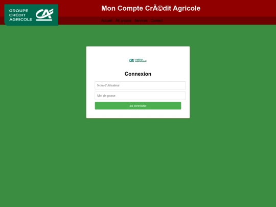 connexion – unicredit agricole screenshot
