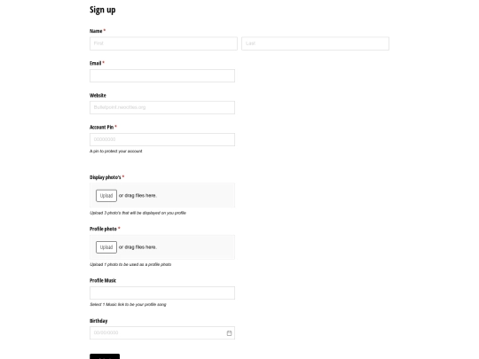 p/Signup screenshot
