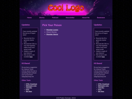 Stories screenshot