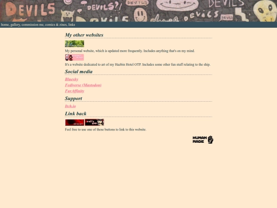 links screenshot