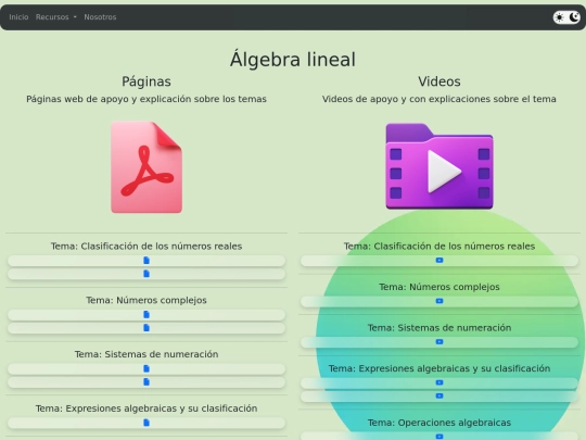 Biblioteca/bib_algebra screenshot