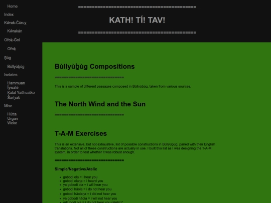 conlangs/bullyuwug-comp screenshot