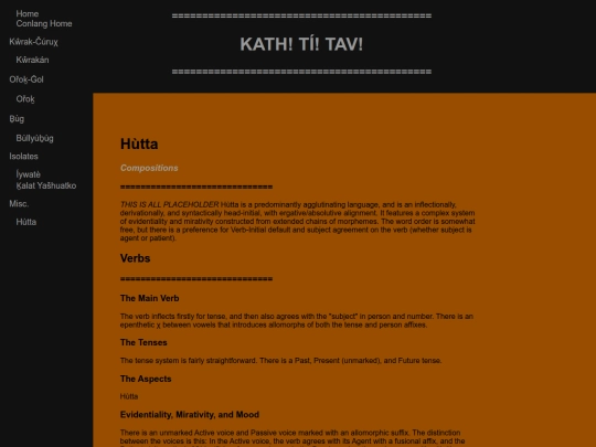 conlangs/hutta screenshot