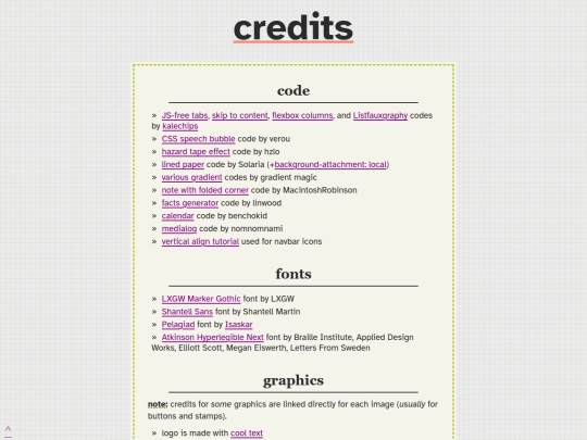 sitely/credits screenshot