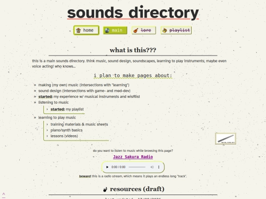 sounds screenshot