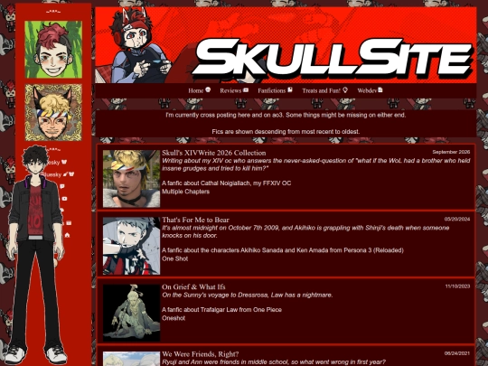 Pages/fanfiction screenshot