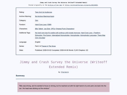 fic/Jimmy_and_Crash screenshot