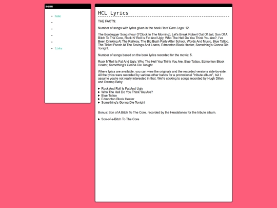hcl/book/lyrics screenshot