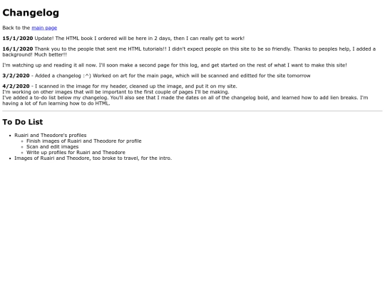 changelog screenshot