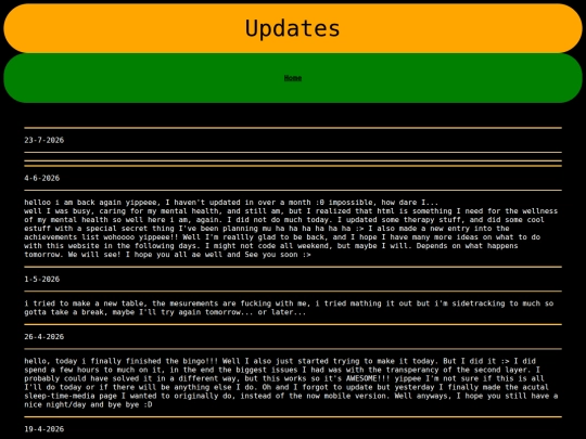 updates screenshot