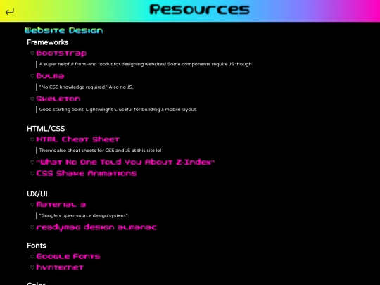 page/resource screenshot