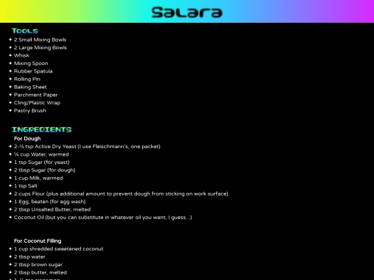 recipe/salara screenshot