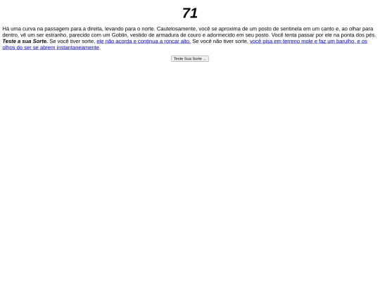 Feiticeiro/71 screenshot