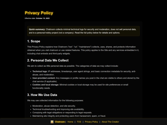 chatroom/privacy screenshot