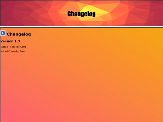 html/changelog screenshot