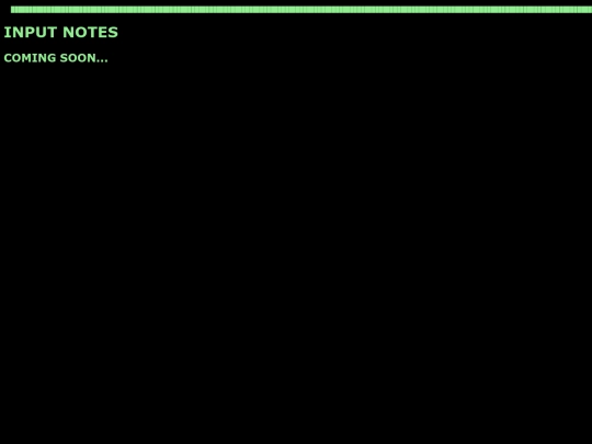 INPUT screenshot