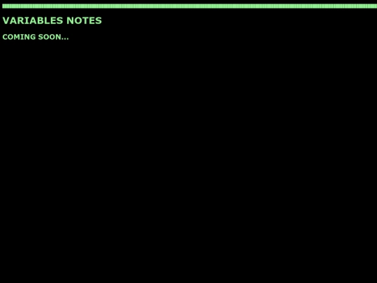 VARIABLES screenshot
