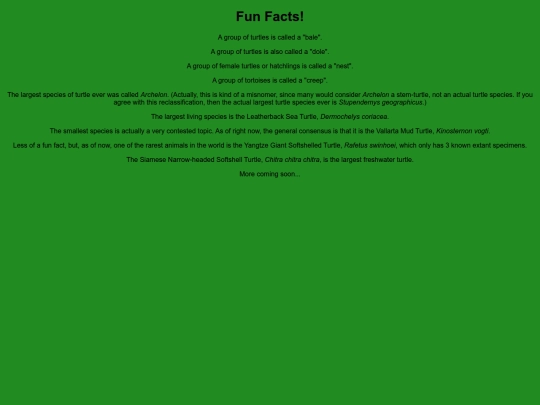 chelonians/funfacts screenshot