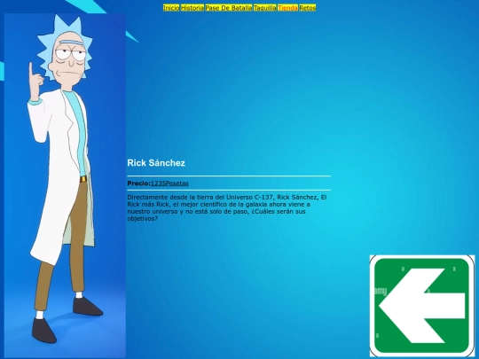 Los Bailes del Fortnite/Tienda/skins/rick screenshot