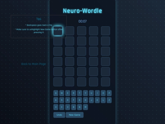 neuroWordle2 screenshot