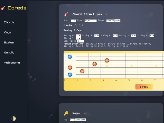 projects/cored screenshot