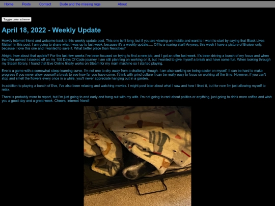 posts/weeklyUpdates/4.18.2022.update screenshot