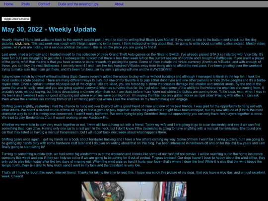 posts/weeklyUpdates/5.30.2022.update screenshot
