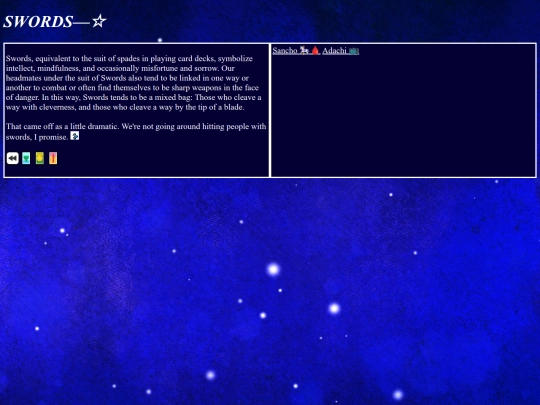 swords/front screenshot