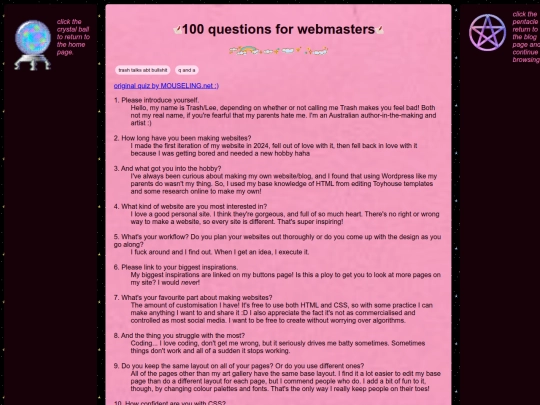 blog/100questions screenshot
