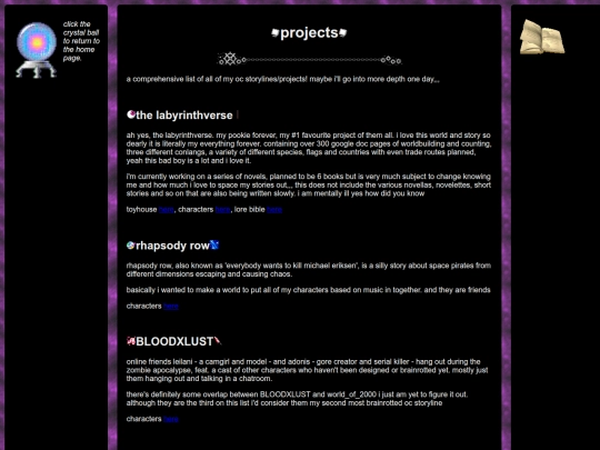 projects screenshot