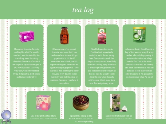 rambles/tealog screenshot