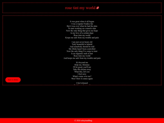 shrines/rockyhorror/rosetintmyworld screenshot