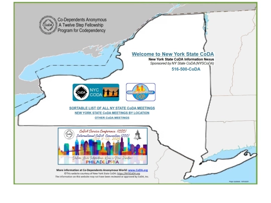 NYSCoDA screenshot