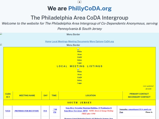 Philly2/meetings_list screenshot
