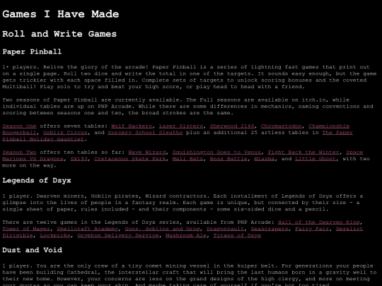 games screenshot