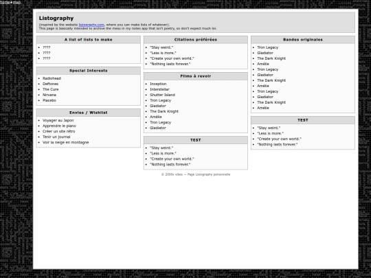 hh/listography screenshot