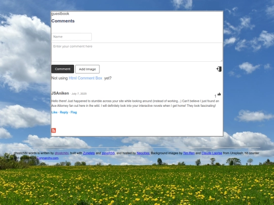 guestbook screenshot