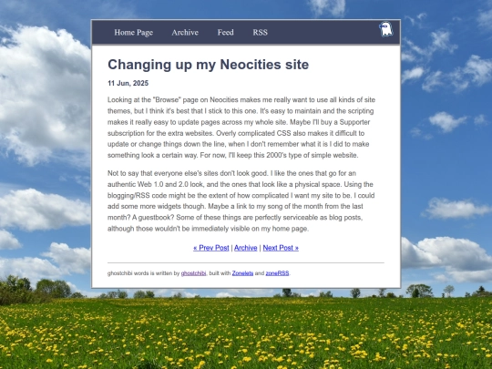 posts/2025-06-11-Changing-up-my-Neocities-site screenshot