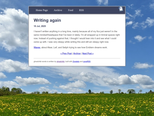 posts/2025-07-10-Writing-again screenshot