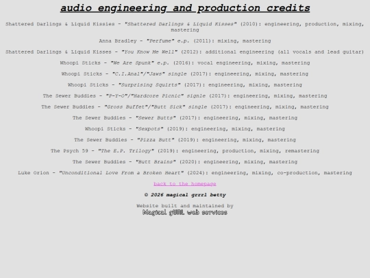 audio/credits screenshot