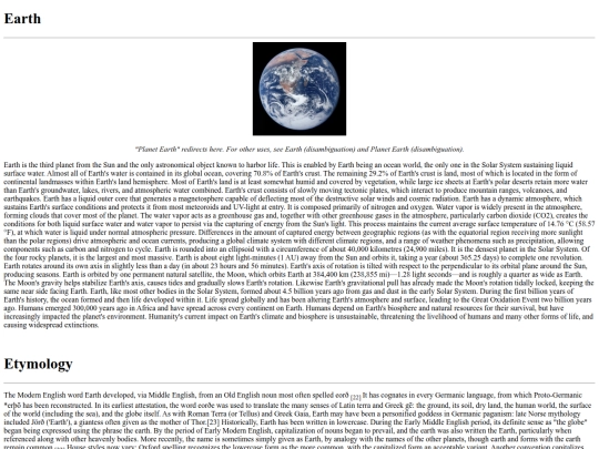 my first webpage  screenshot