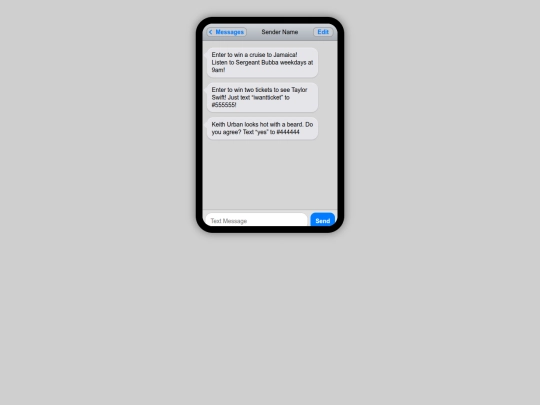 messages screenshot