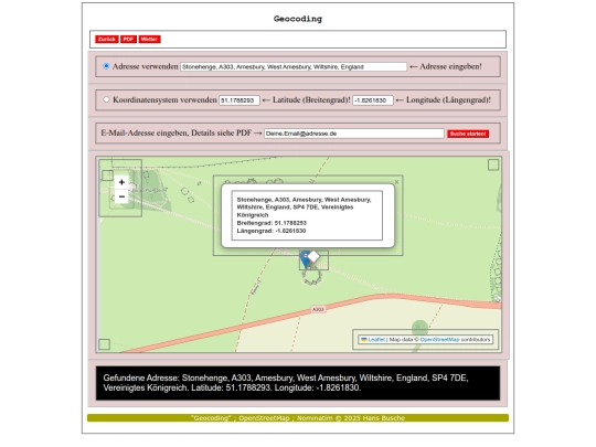Geocoding/geocoding screenshot