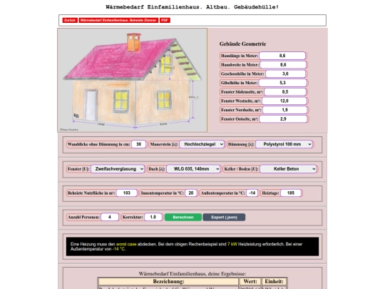 Waermelast/Altbau_Heat_Load screenshot