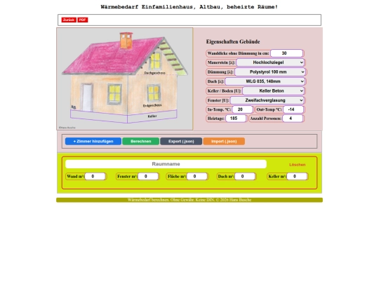 Waermelast/Altbau_Heat_Load_Room screenshot