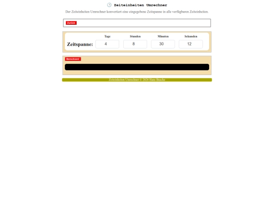 Zeit_Rechner/Zeitspanne screenshot