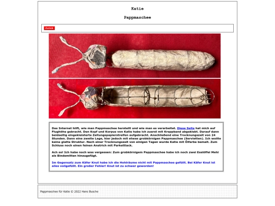pages4/Katie_Hornisse_Pappmaschee screenshot