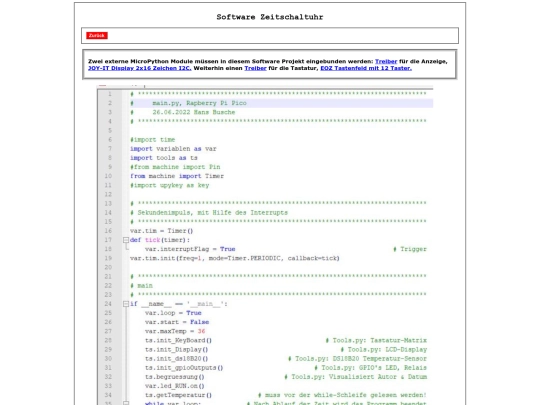 pages5/Zeitschaltuhr_Software screenshot